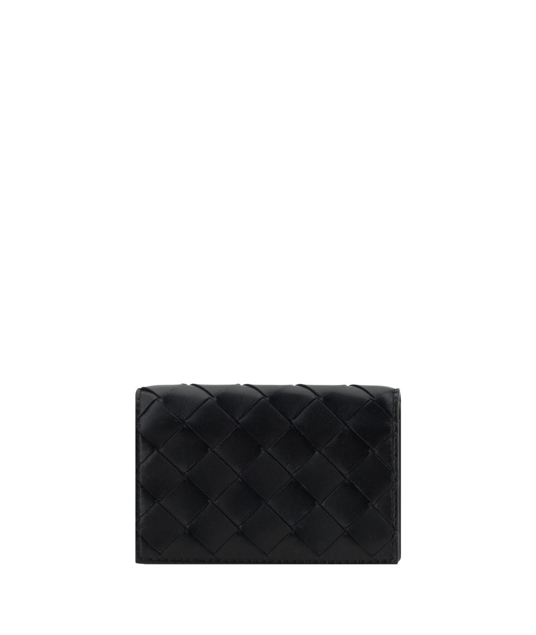 BOTTEGA VENETA Черный кожаный кошелек, фото 1