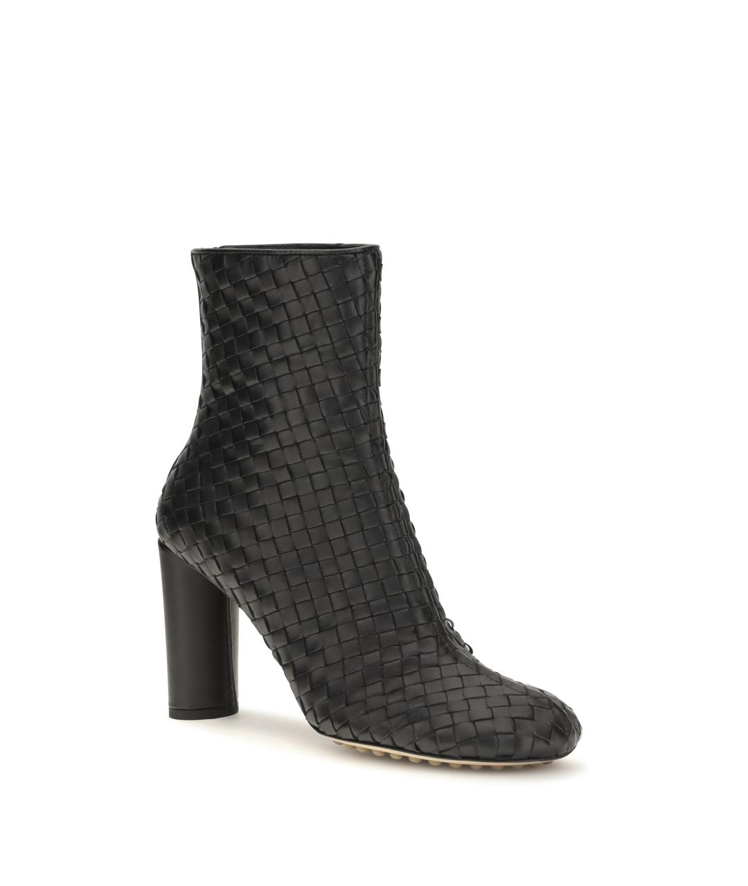 BOTTEGA VENETA Черные кожаные ботильоны, фото 2