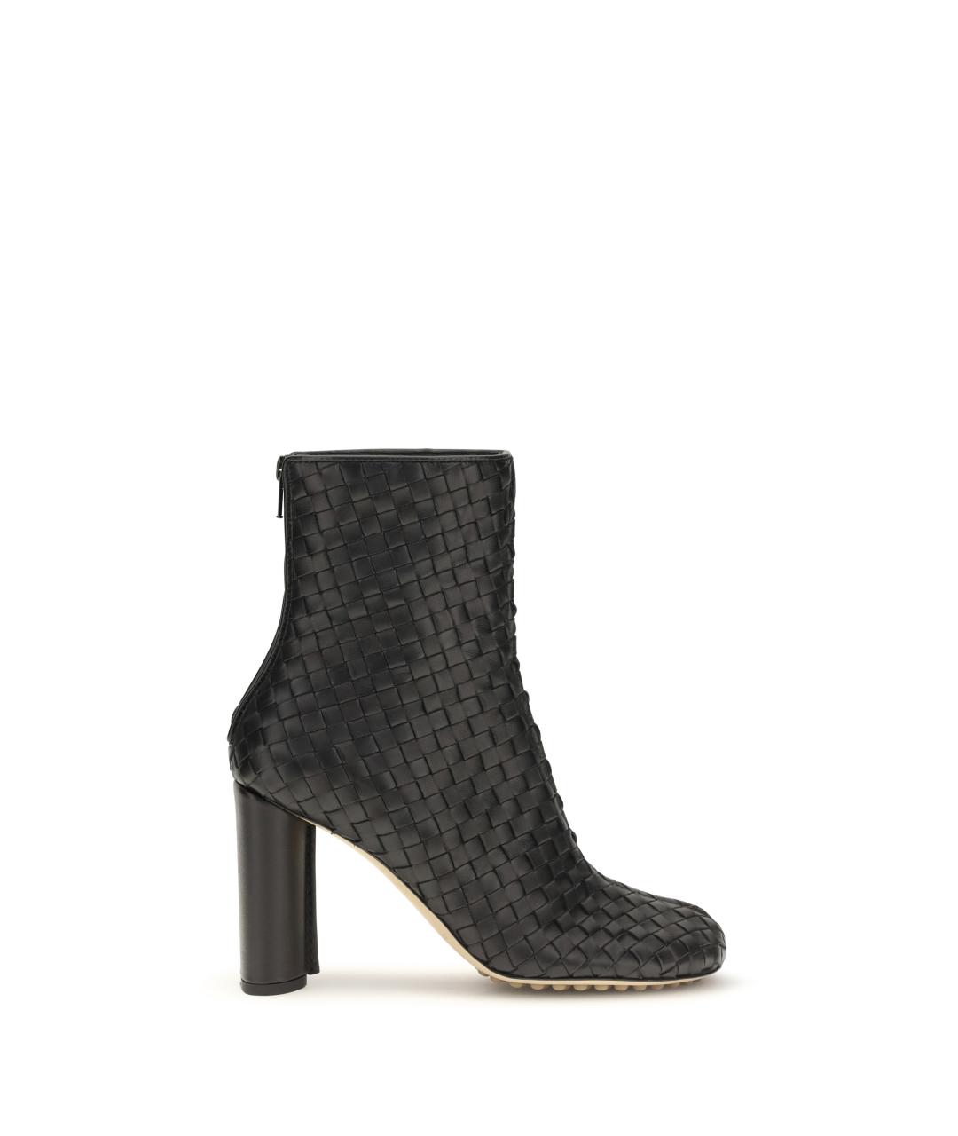 BOTTEGA VENETA Черные кожаные ботильоны, фото 4
