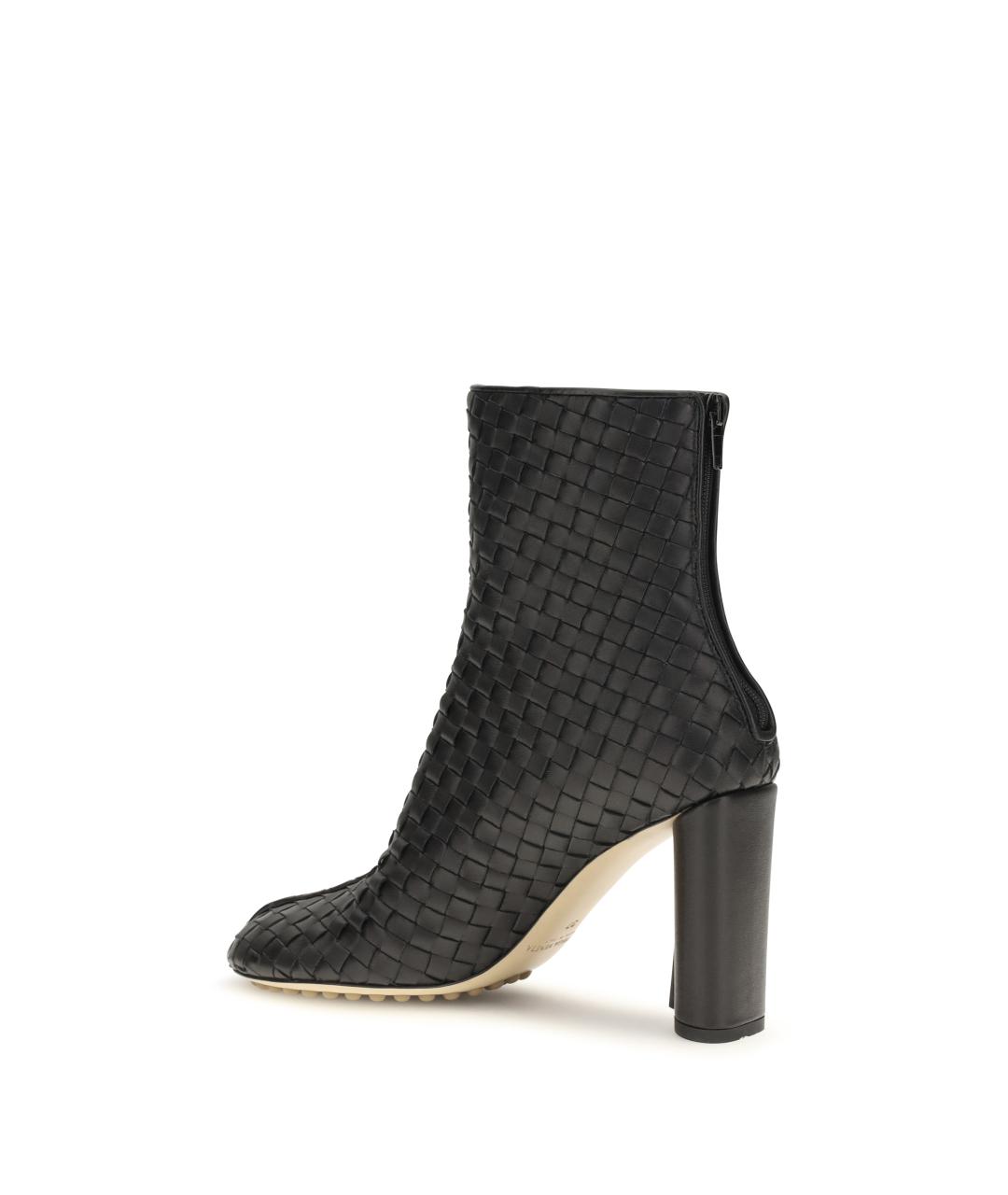 BOTTEGA VENETA Черные кожаные ботильоны, фото 3