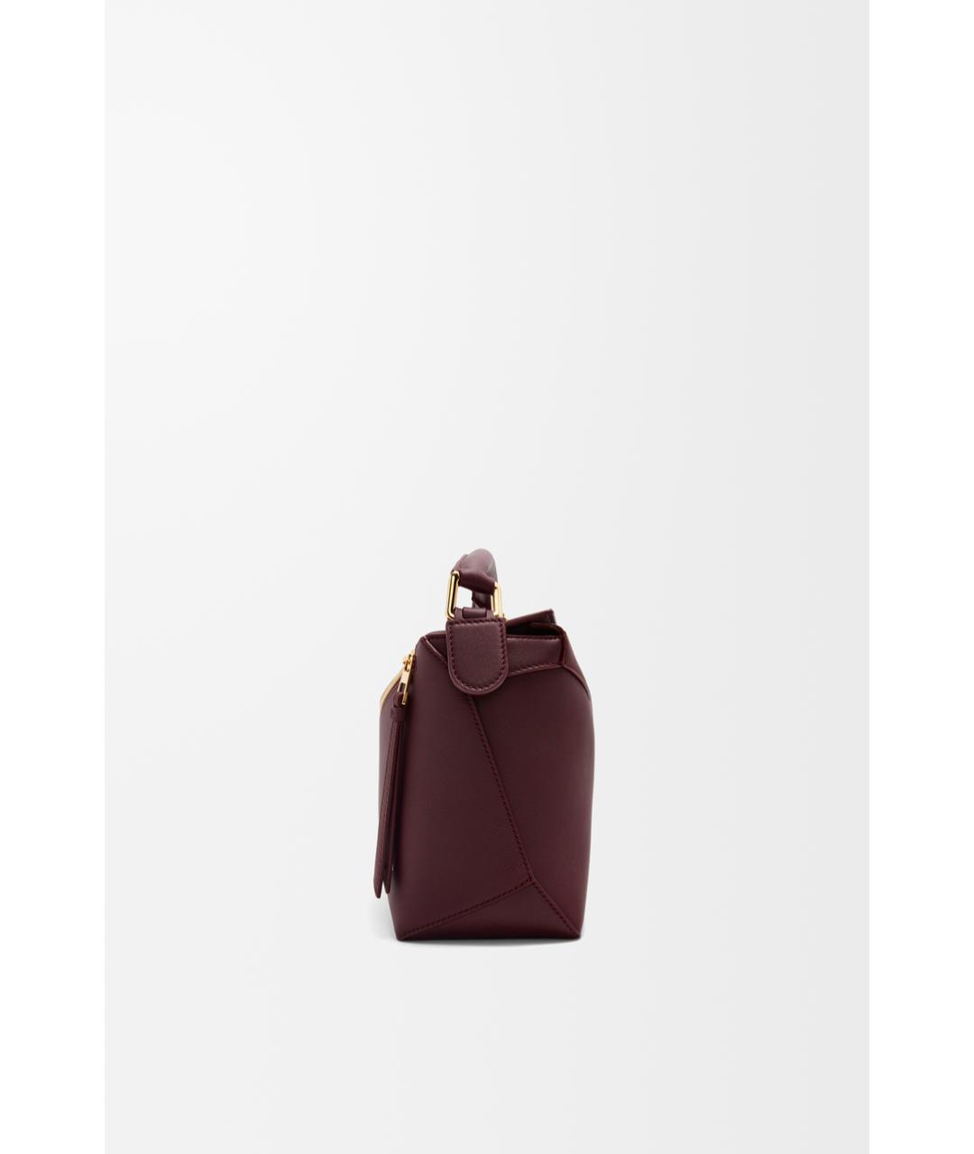 LOEWE Бордовая кожаная сумка через плечо, фото 5