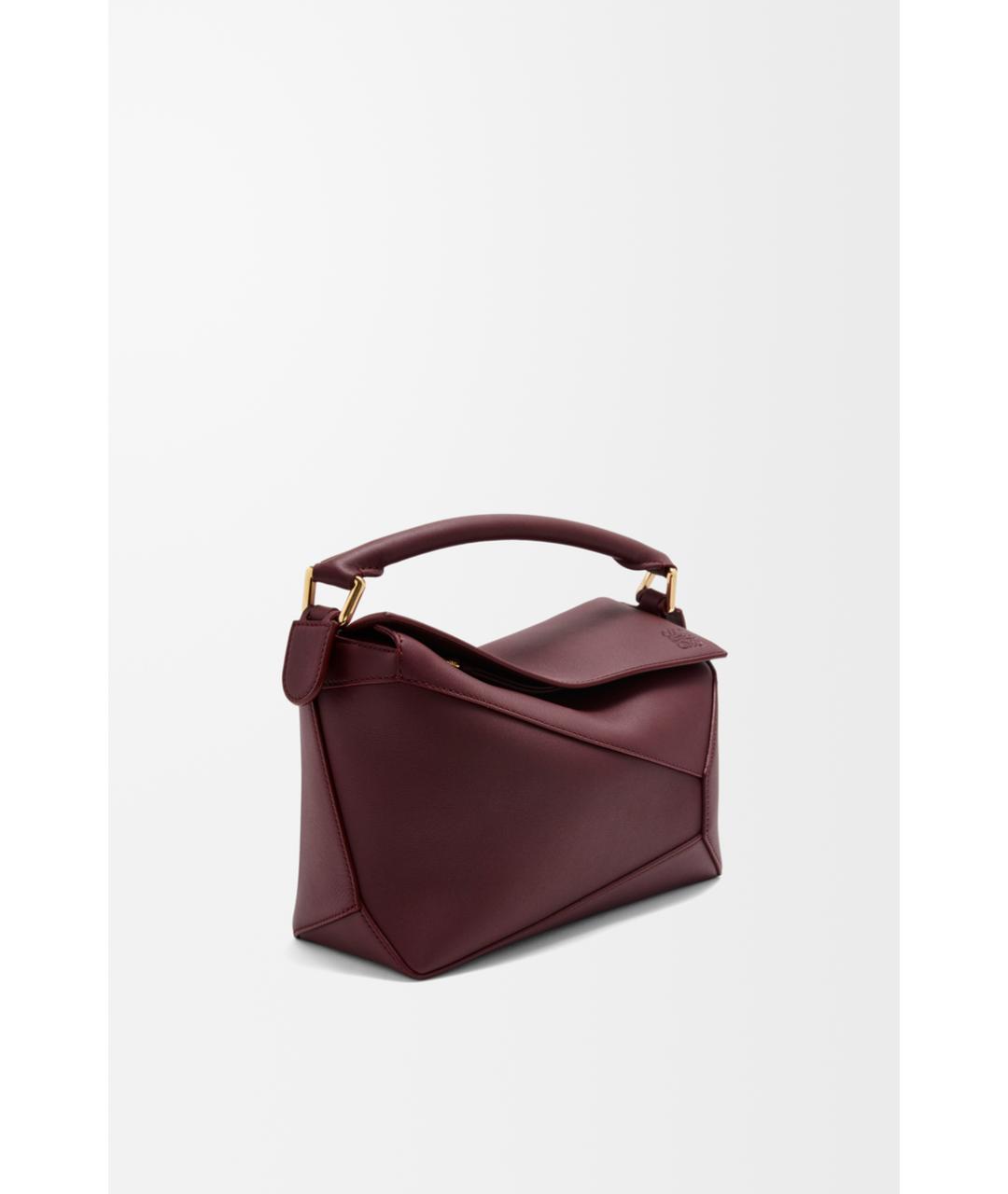 LOEWE Бордовая кожаная сумка через плечо, фото 4