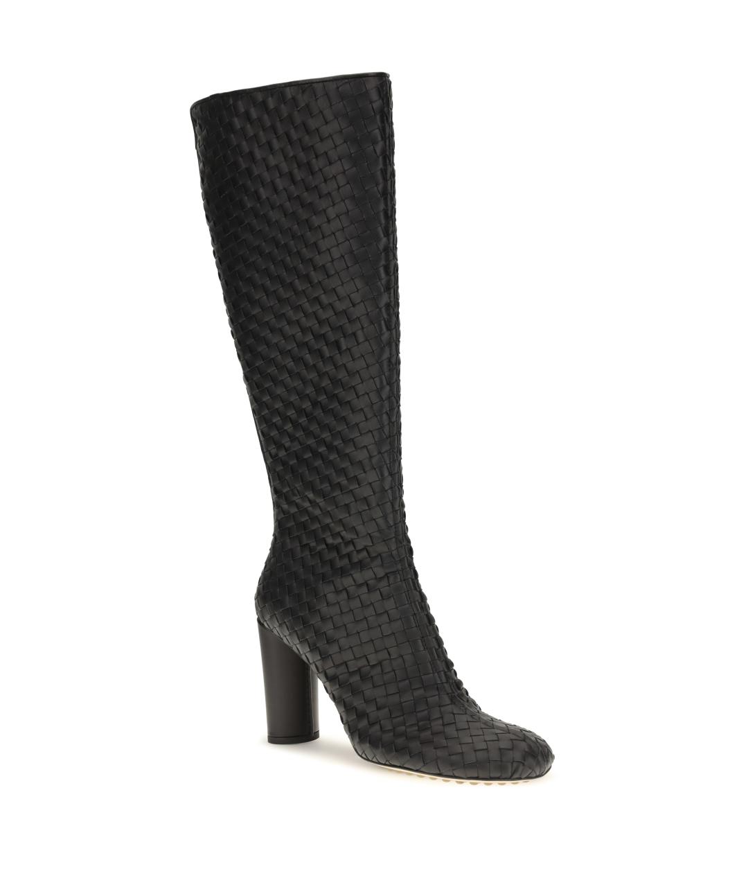 BOTTEGA VENETA Черные кожаные сапоги, фото 2