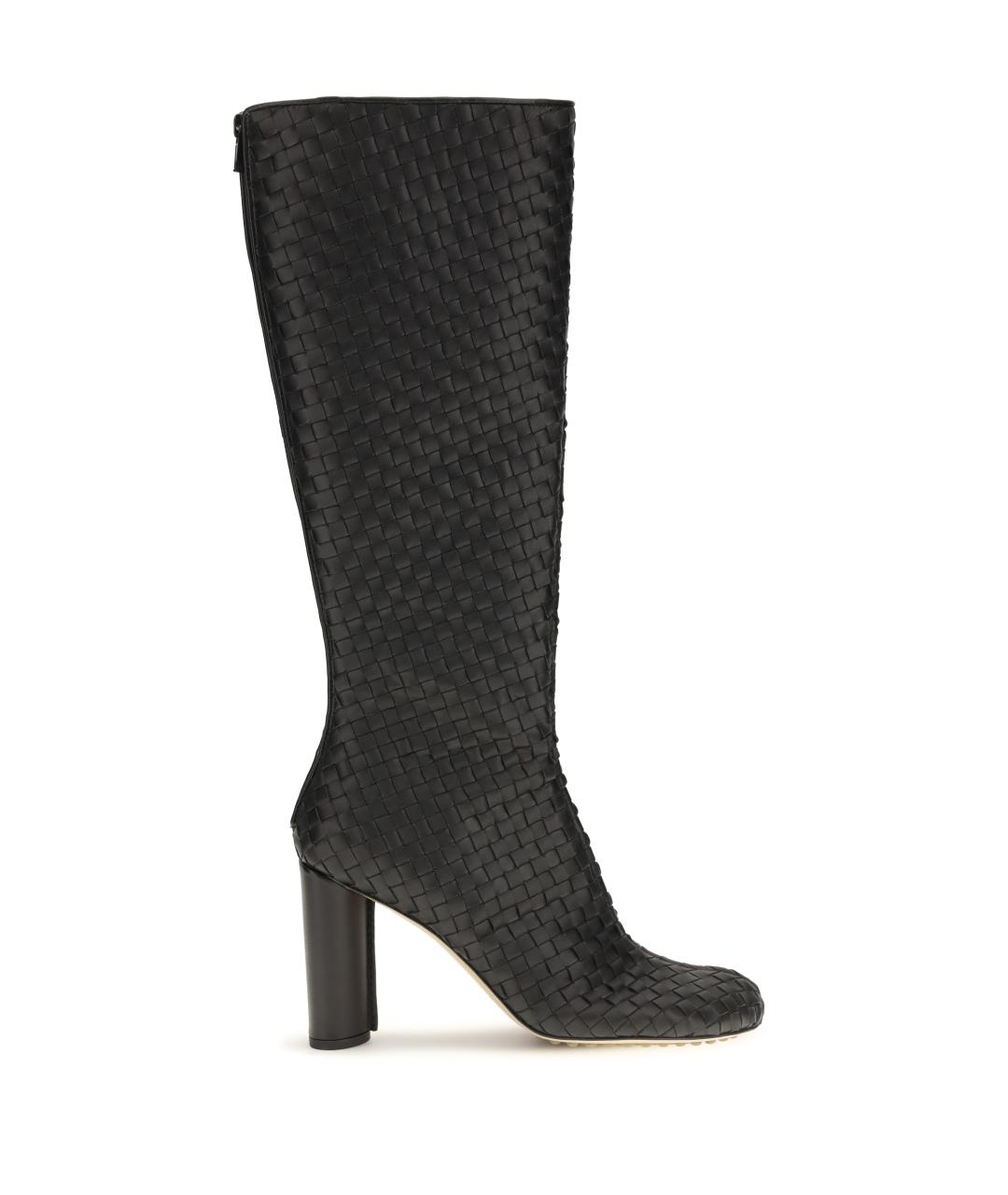 BOTTEGA VENETA Черные кожаные сапоги, фото 4