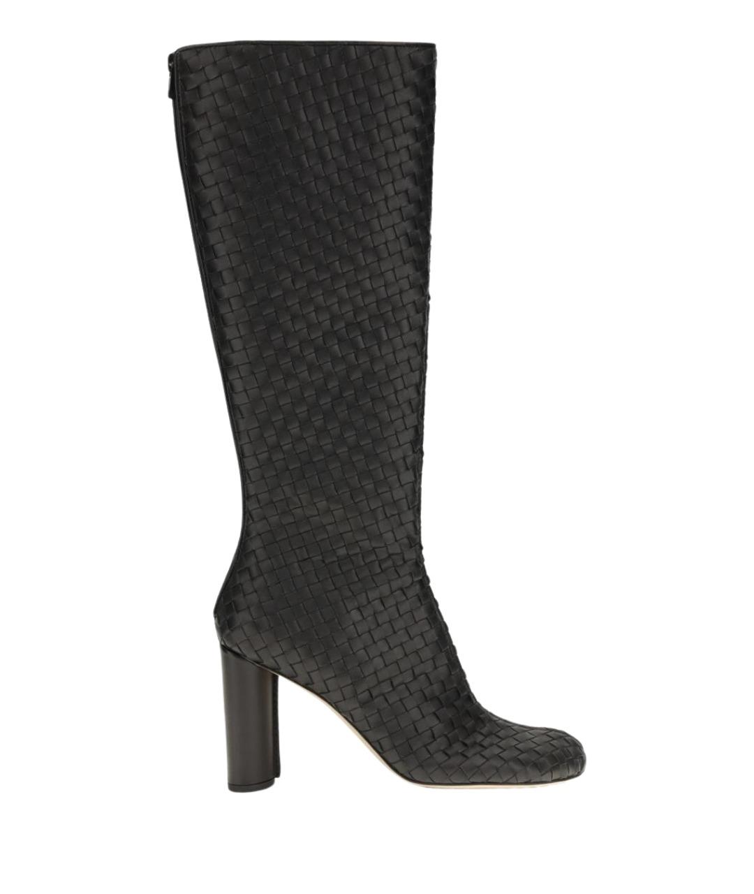 BOTTEGA VENETA Черные кожаные сапоги, фото 1