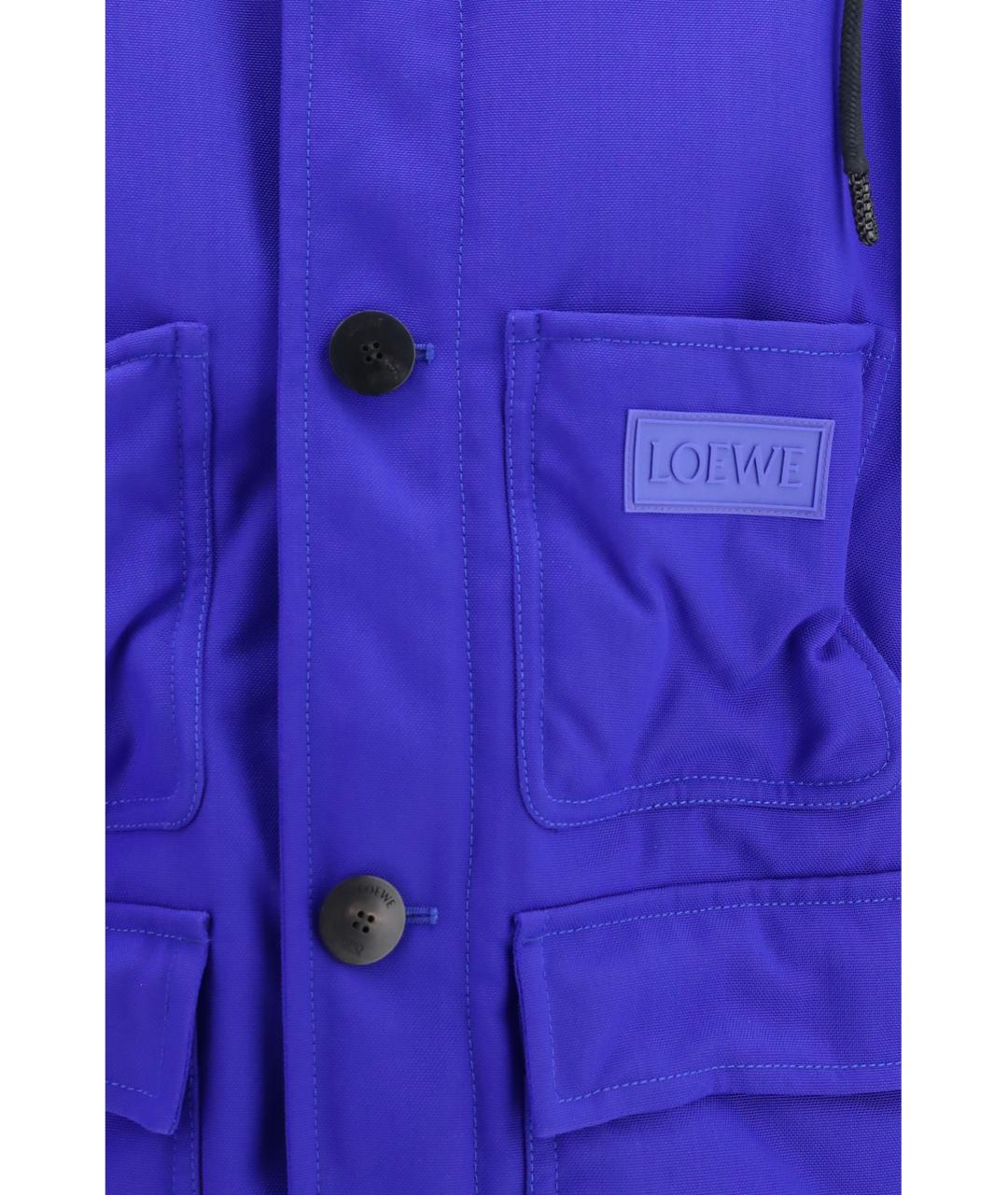LOEWE Синяя синтетическая куртка, фото 3