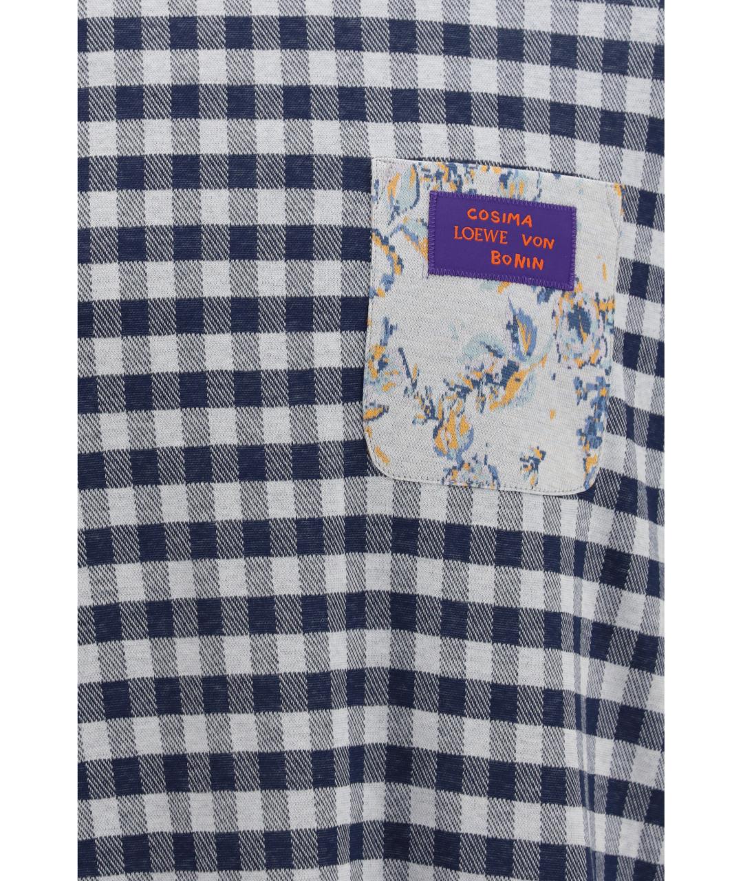 LOEWE Синяя хлопковая футболка, фото 3