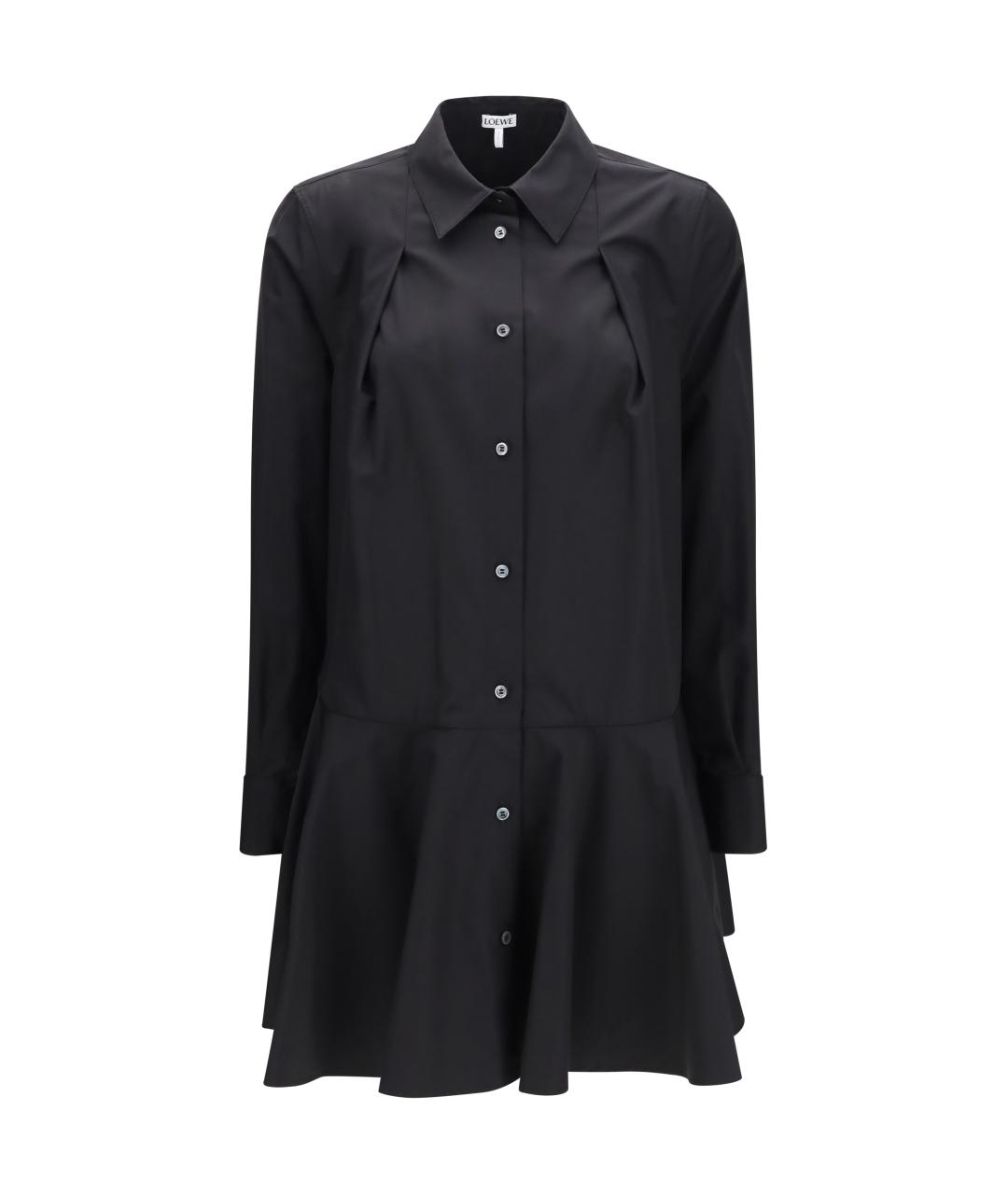 LOEWE Черное хлопковое повседневное платье, фото 4