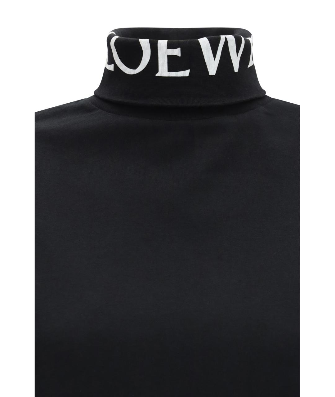 LOEWE Черная хлопковая водолазка, фото 3