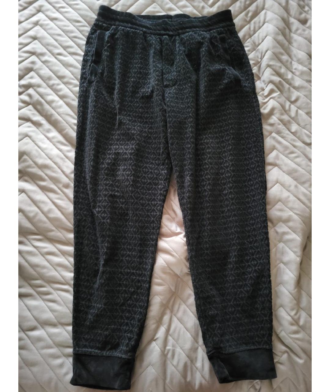 EMPORIO ARMANI Черный хлопковый спортивный костюм, фото 5