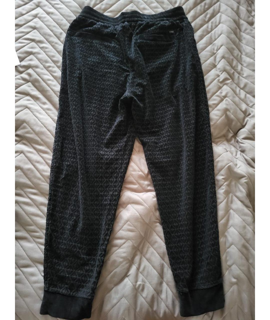 EMPORIO ARMANI Черный хлопковый спортивный костюм, фото 6
