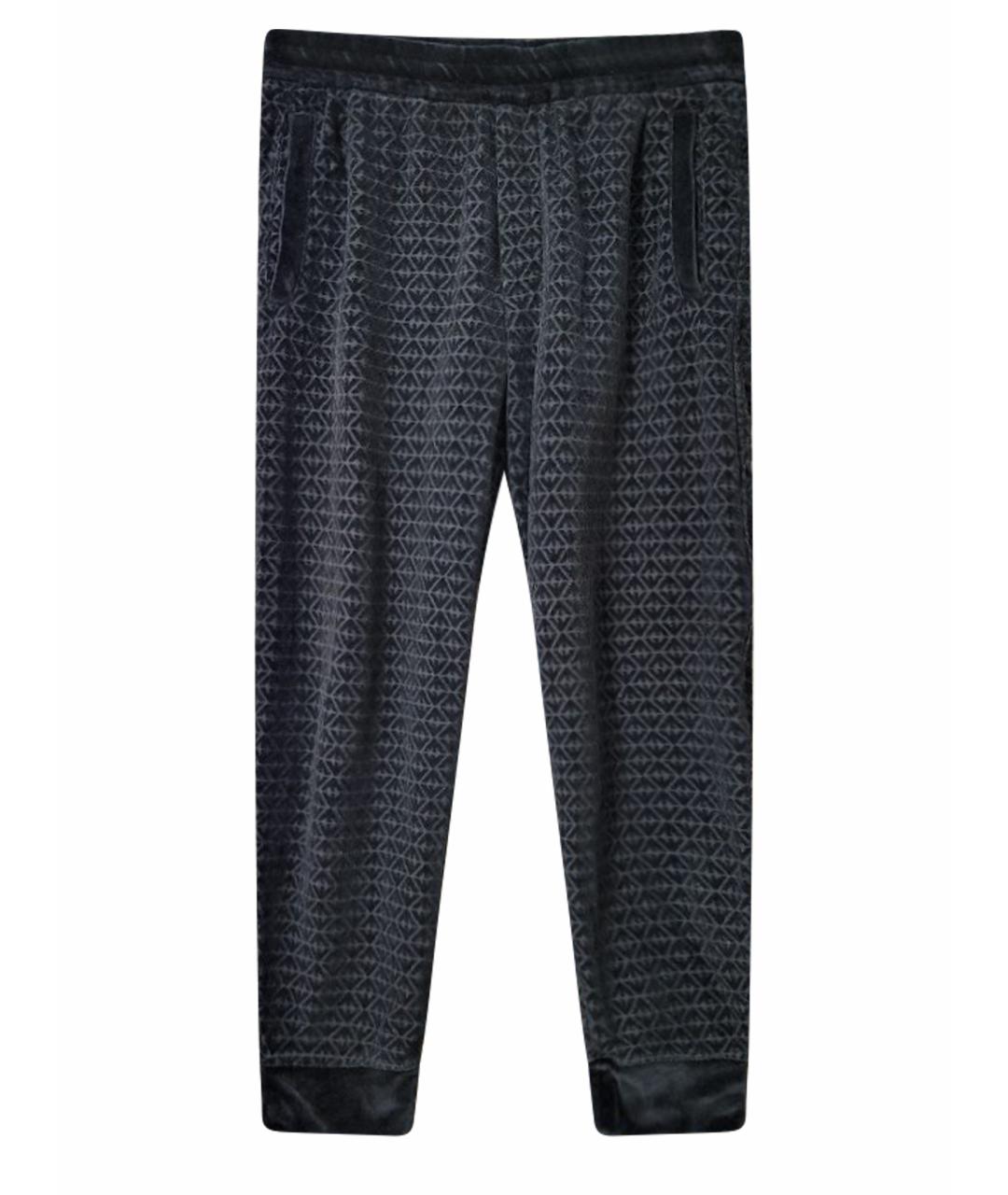 EMPORIO ARMANI Черный хлопковый спортивный костюм, фото 1