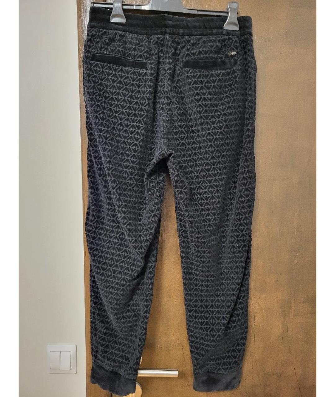 EMPORIO ARMANI Черный хлопковый спортивный костюм, фото 2