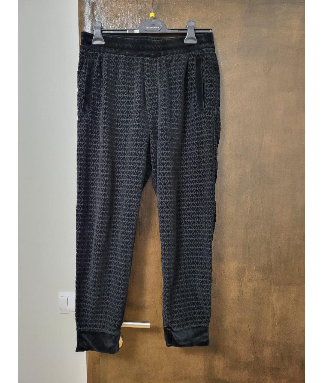 EMPORIO ARMANI Черный хлопковый спортивный костюм, фото 9