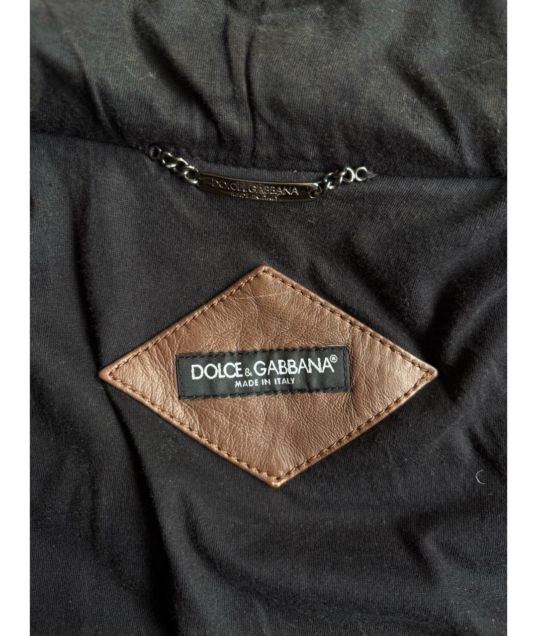 DOLCE&GABBANA Коричневая кожаная куртка, фото 3