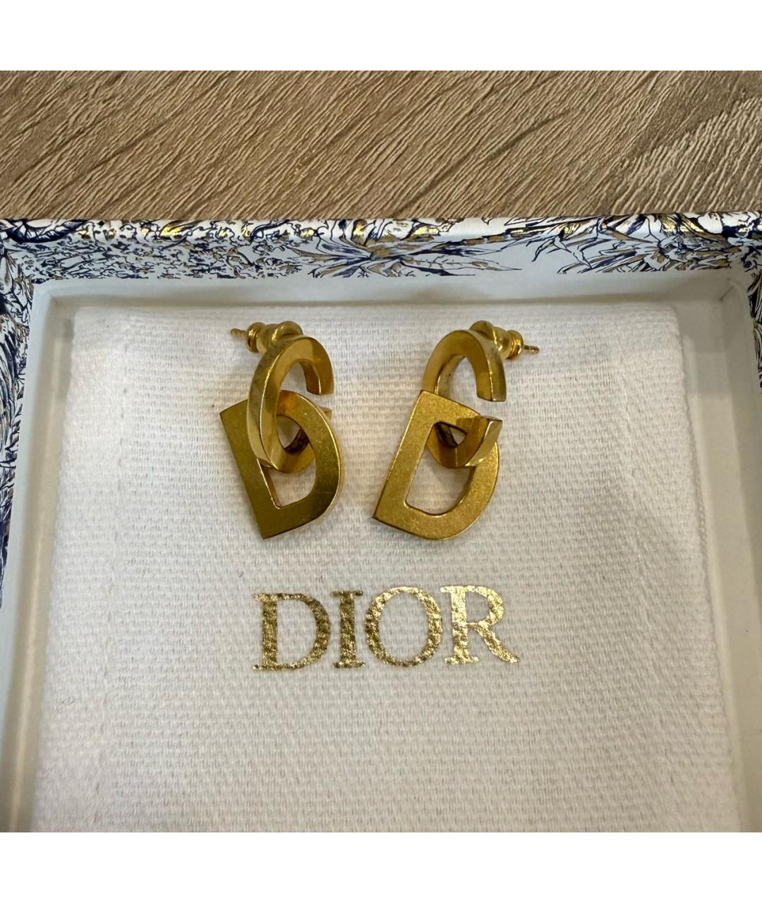 CHRISTIAN DIOR Золотые серьги, фото 2