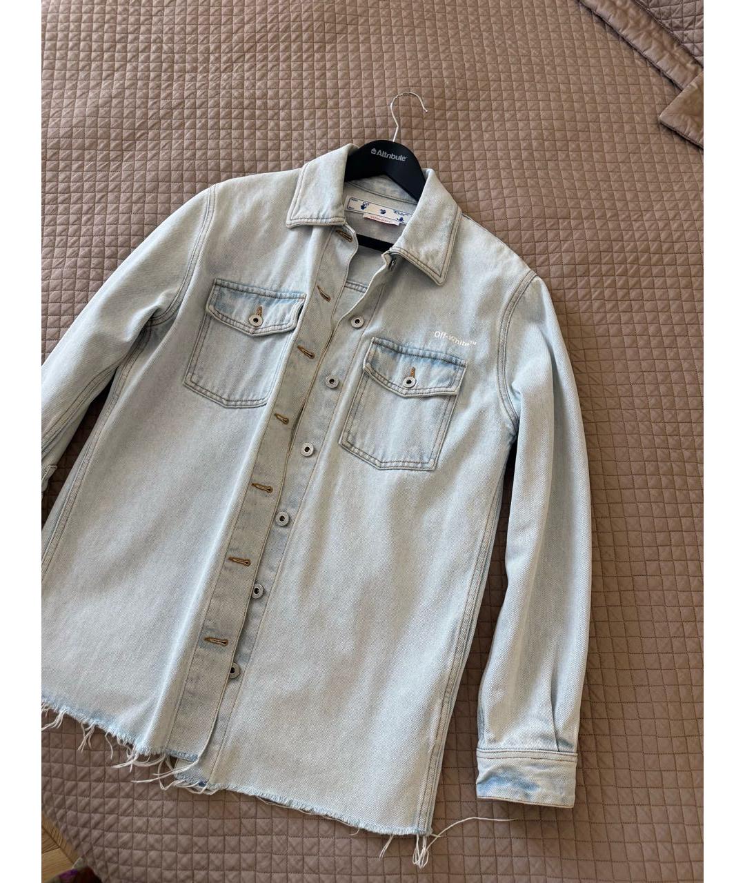 OFF-WHITE Голубая деним рубашка, фото 6