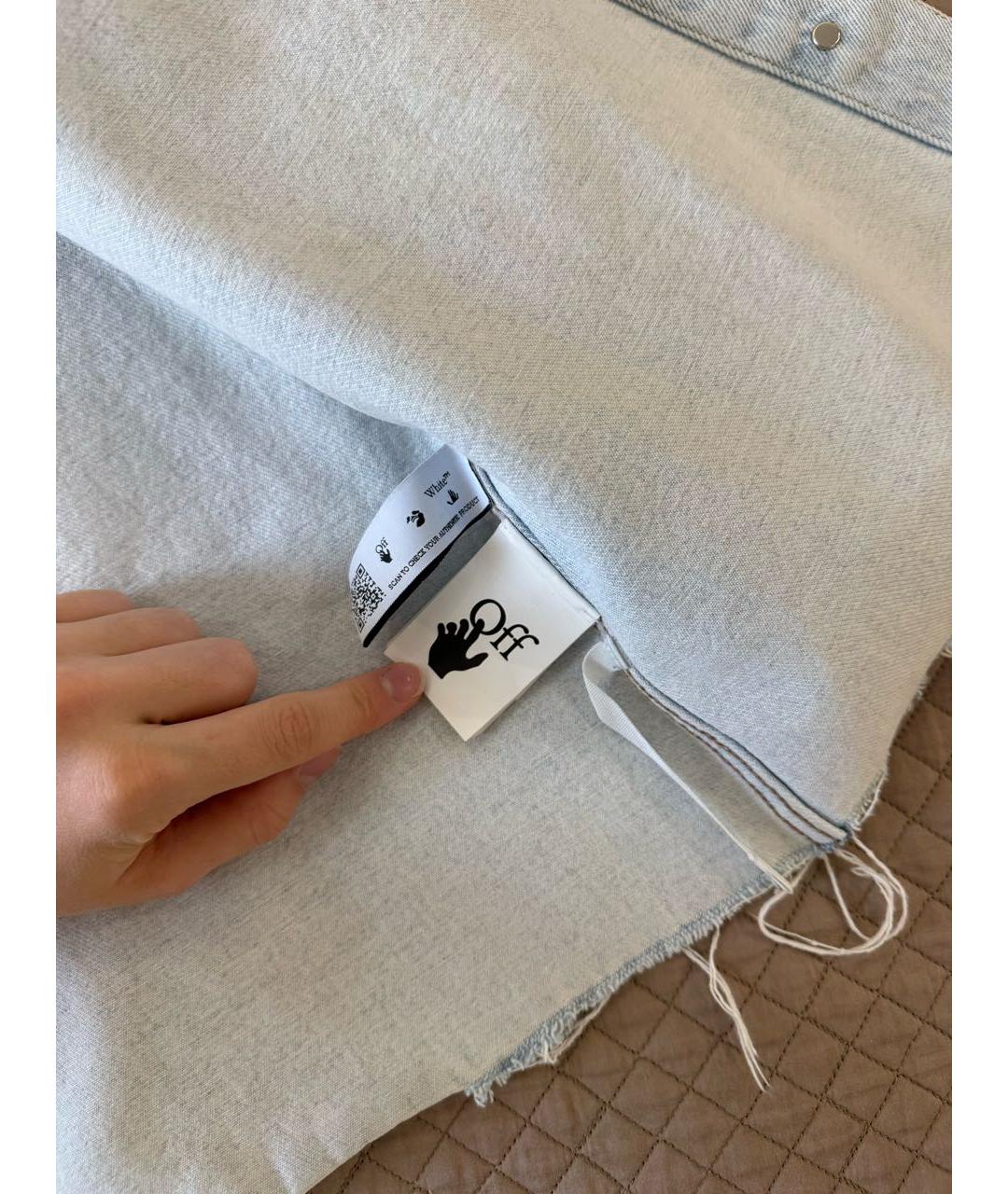 OFF-WHITE Голубая деним рубашка, фото 5