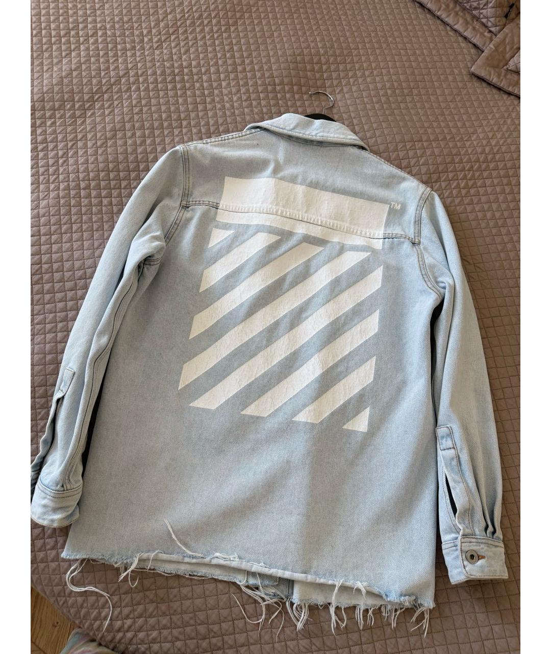 OFF-WHITE Голубая деним рубашка, фото 4