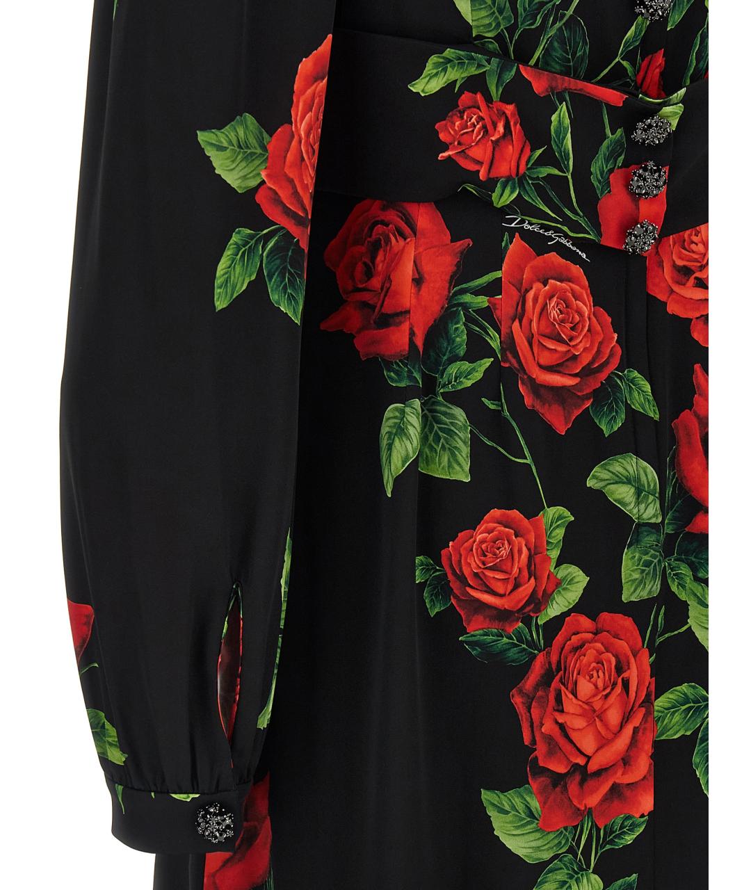 DOLCE&GABBANA Черное шелковое вечернее платье, фото 4