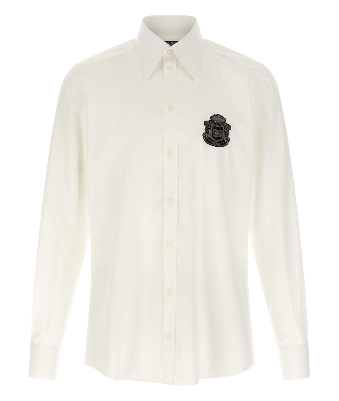 DOLCE&GABBANA Белая хлопковая кэжуал рубашка, фото 1