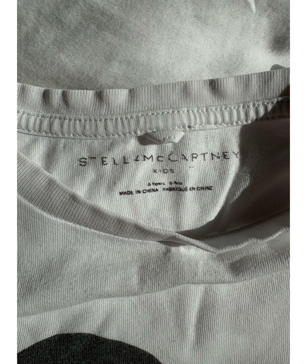 STELLA MCCARTNEY KIDS Белый хлопковый детская футболка / топ, фото 4