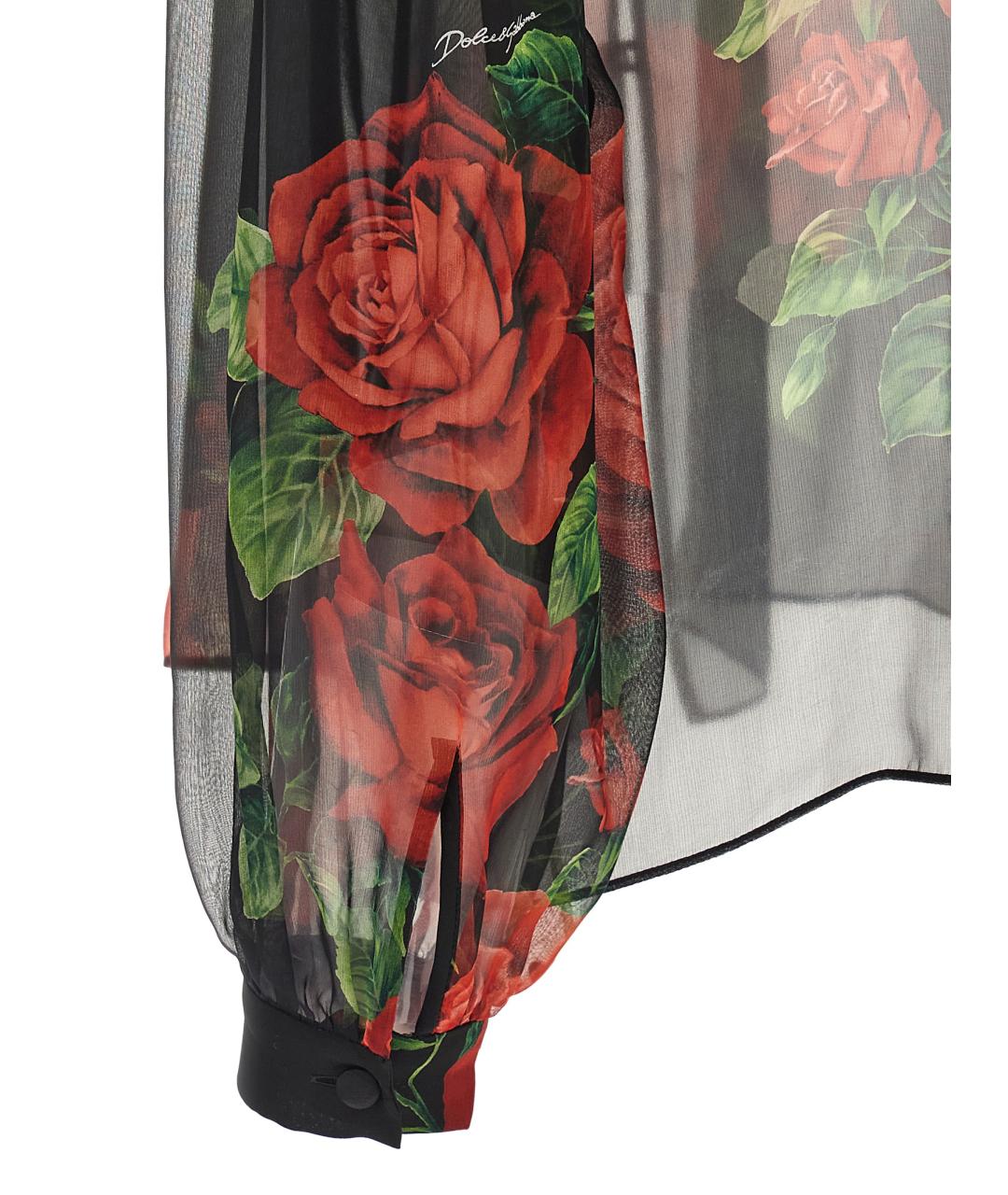 DOLCE&GABBANA Мульти шелковая блузы, фото 4