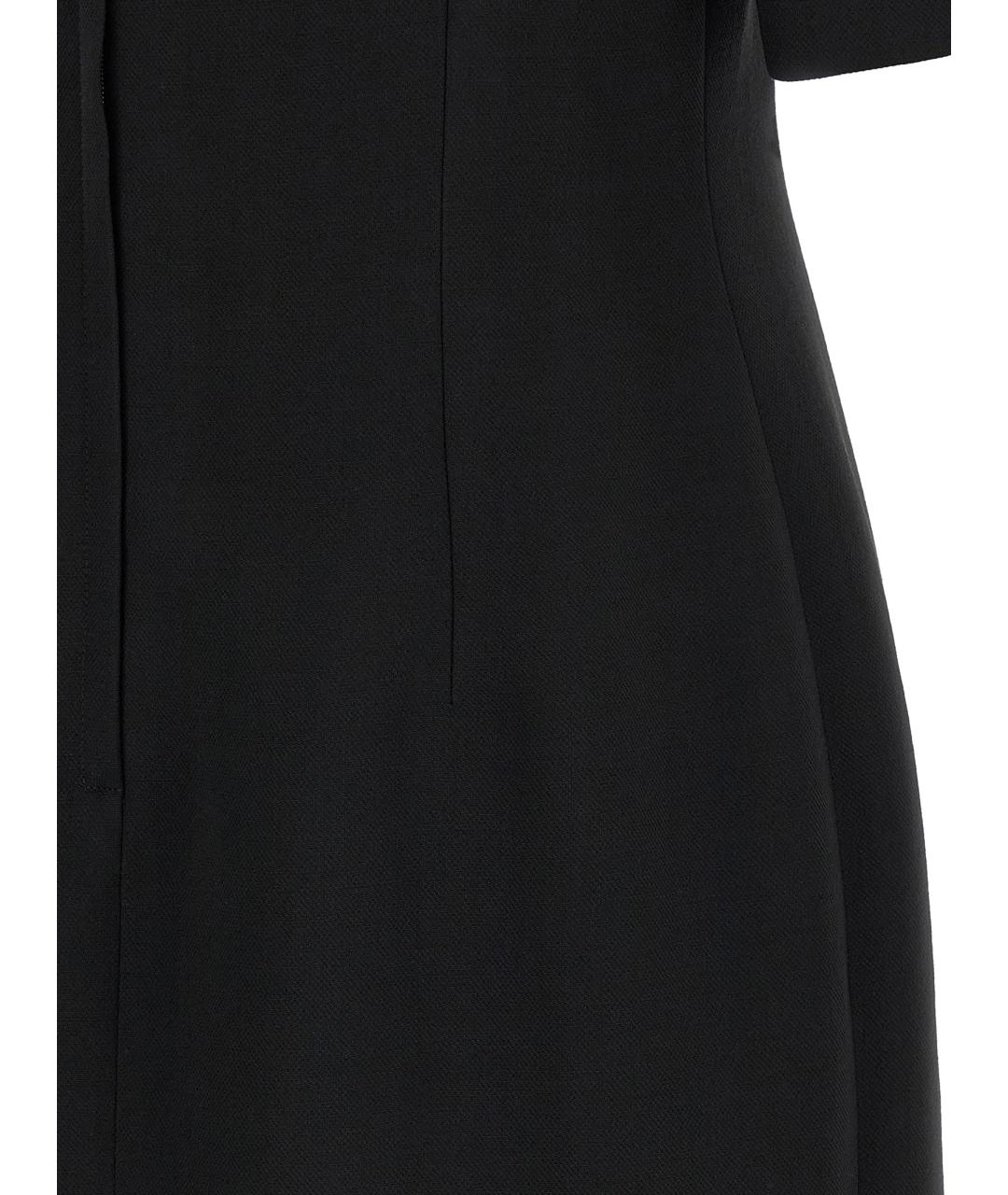 DOLCE&GABBANA Черное шерстяное повседневное платье, фото 4