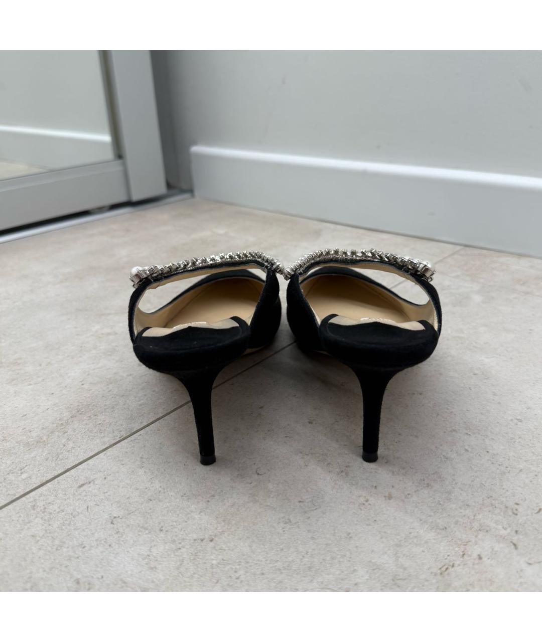 JIMMY CHOO Черные замшевые туфли, фото 3