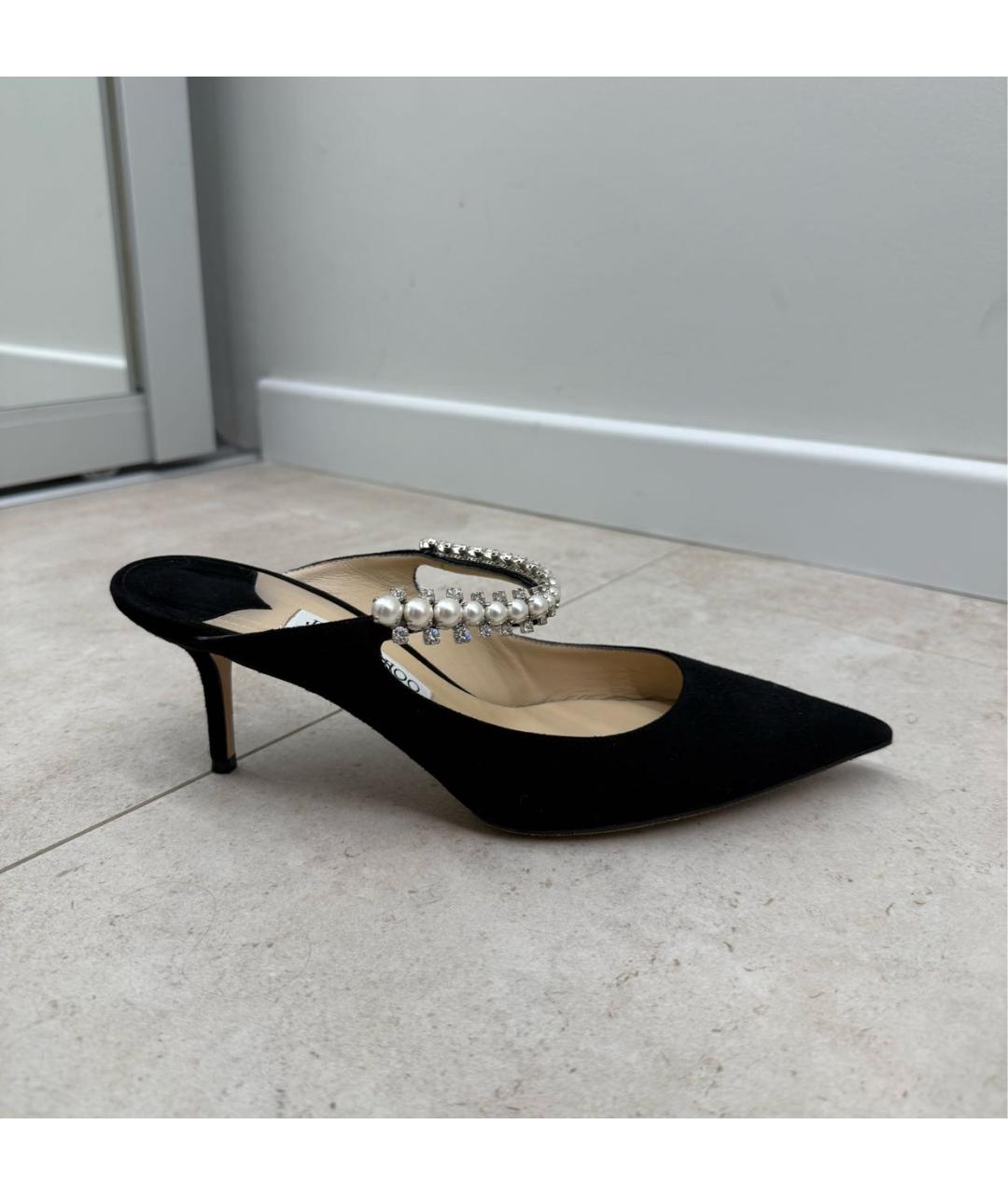 JIMMY CHOO Черные замшевые туфли, фото 9