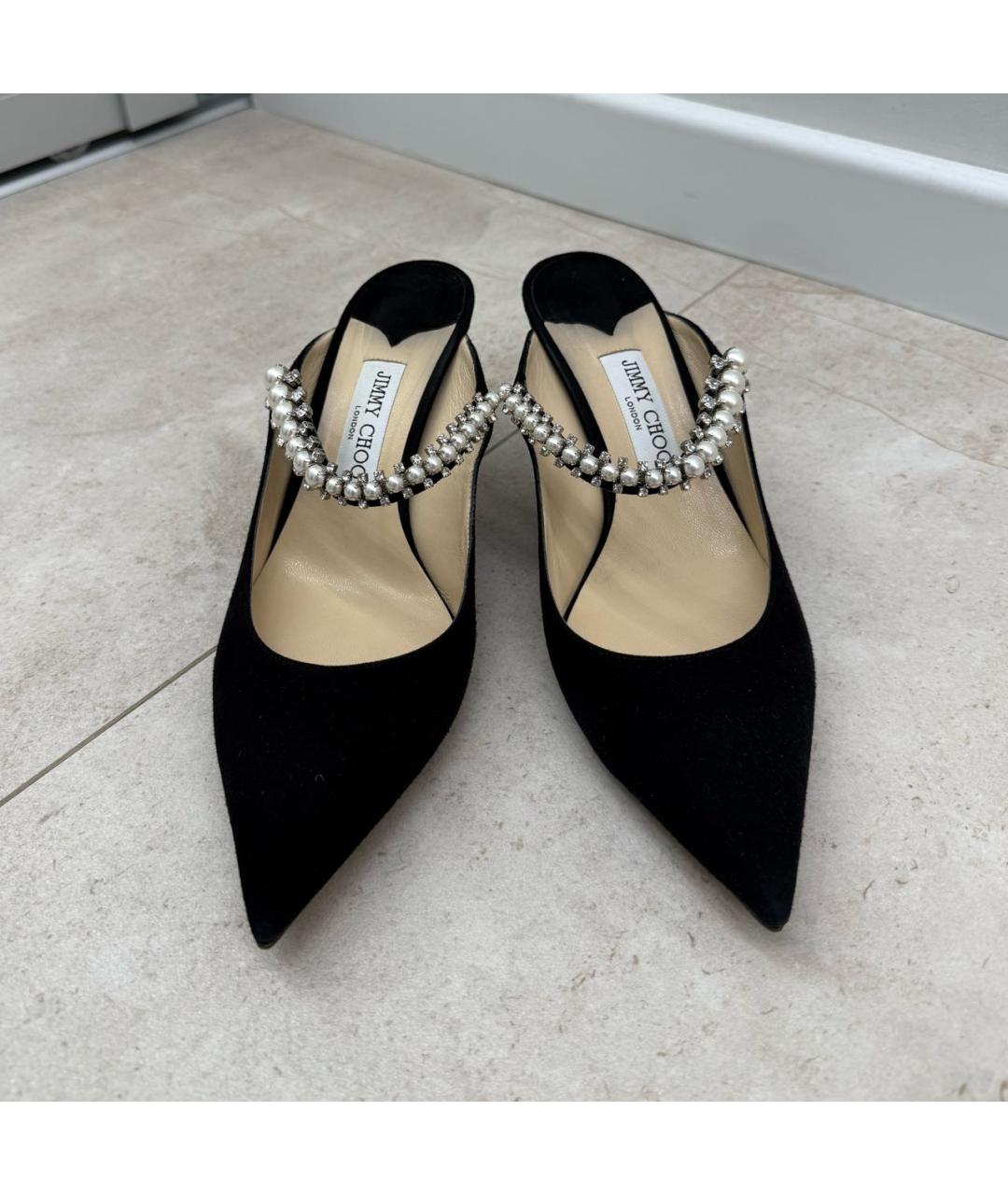 JIMMY CHOO Черные замшевые туфли, фото 2