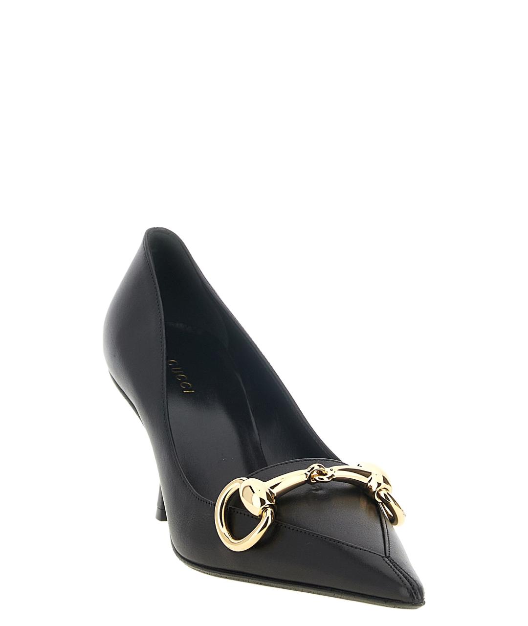 GUCCI Черные кожаные туфли, фото 2