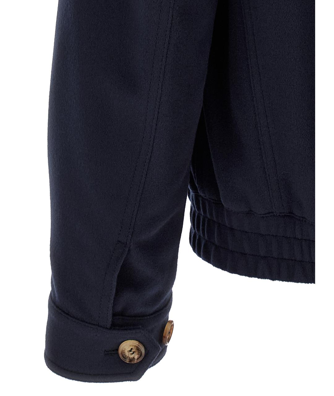 BRUNELLO CUCINELLI Синяя шерстяная куртка, фото 4