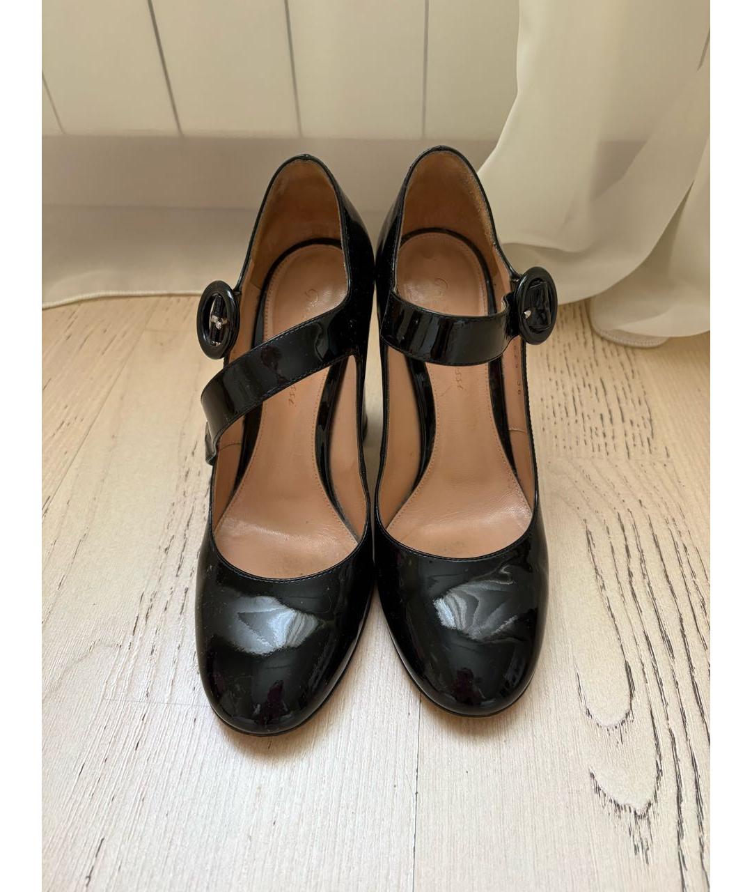 GIANVITO ROSSI Черные туфли из лакированной кожи, фото 2