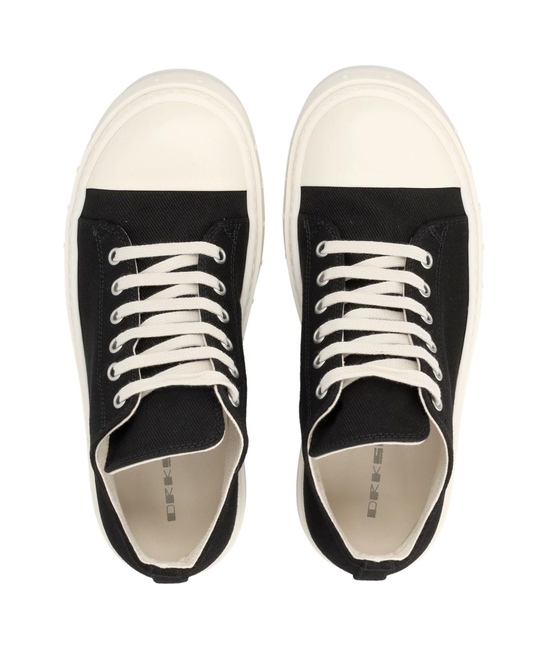 RICK OWENS DRKSHDW Черные текстильные кроссовки, фото 2