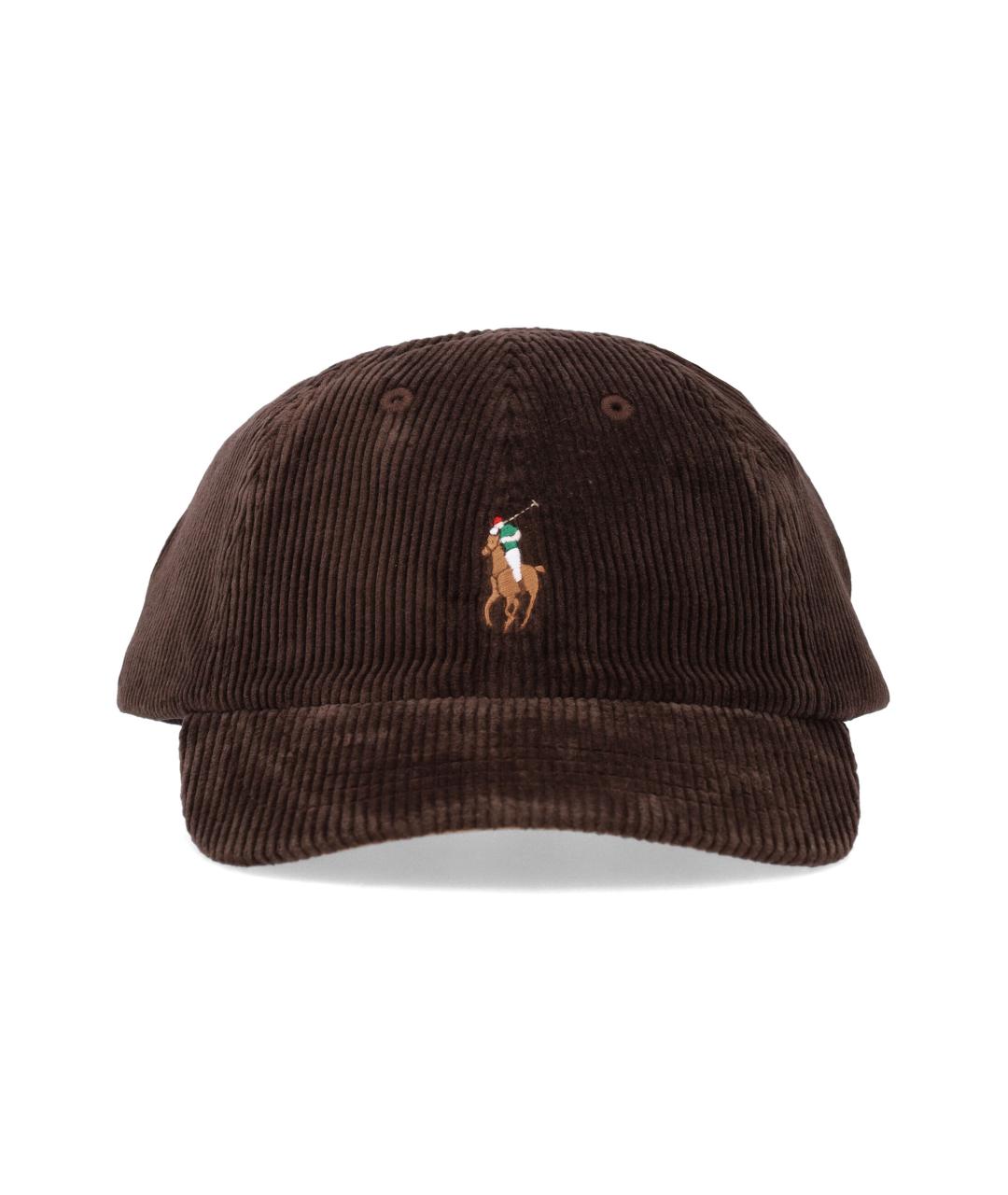 POLO RALPH LAUREN Коричневая хлопковая кепка/бейсболка, фото 1