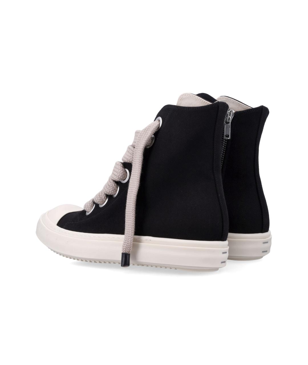 RICK OWENS DRKSHDW Черные текстильные кеды, фото 4