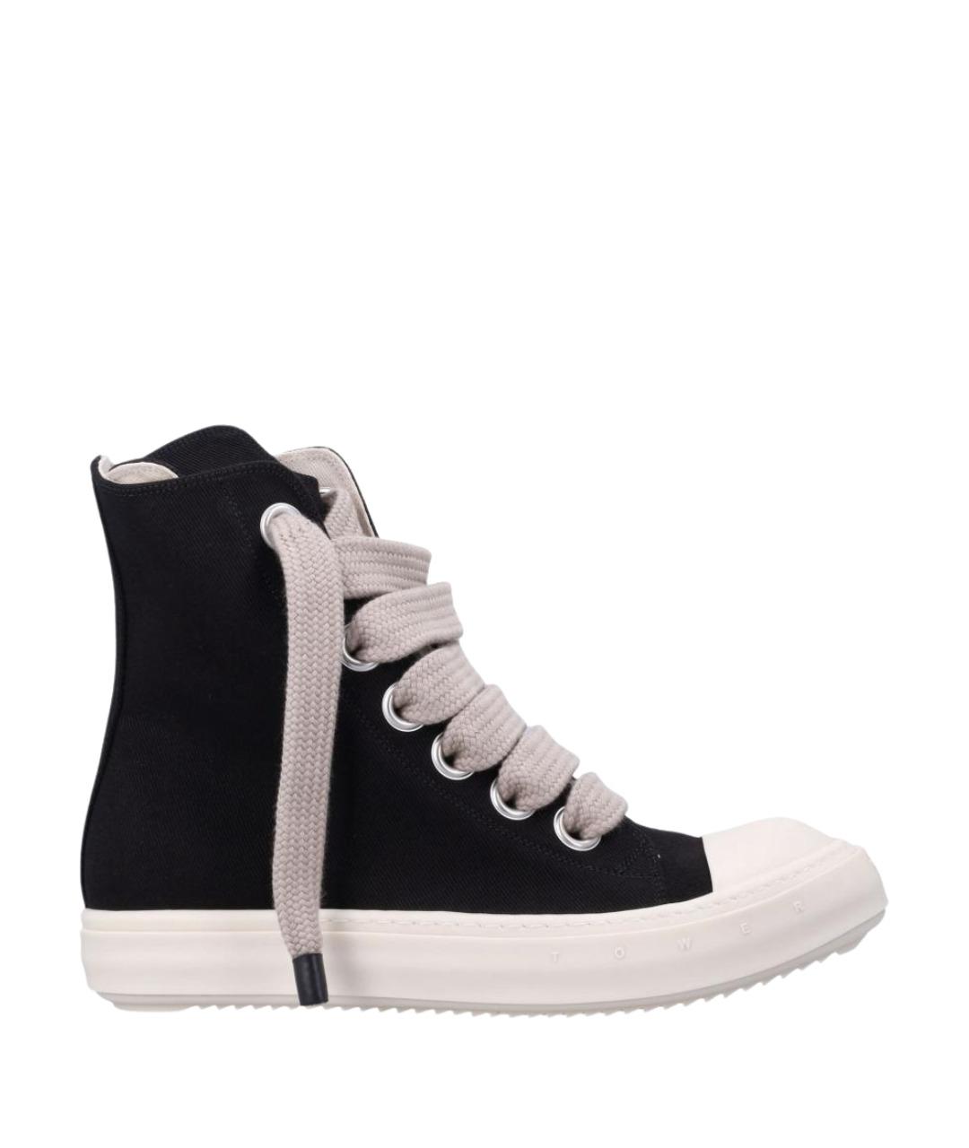 RICK OWENS DRKSHDW Черные текстильные кеды, фото 1