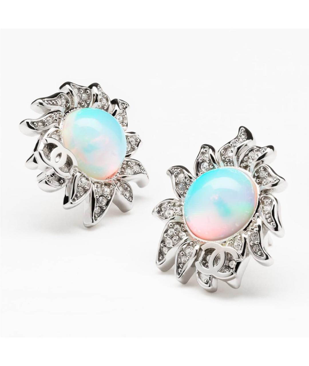 CHANEL Серебряные металлические серьги, фото 2