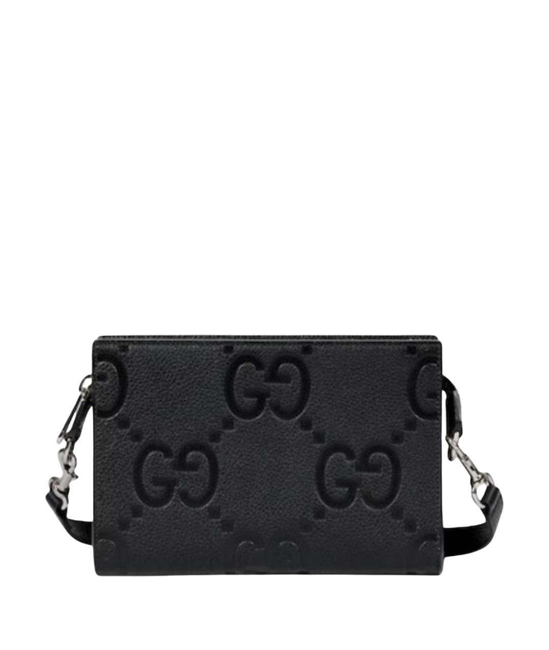 GUCCI Черная кожаная сумка на плечо, фото 1
