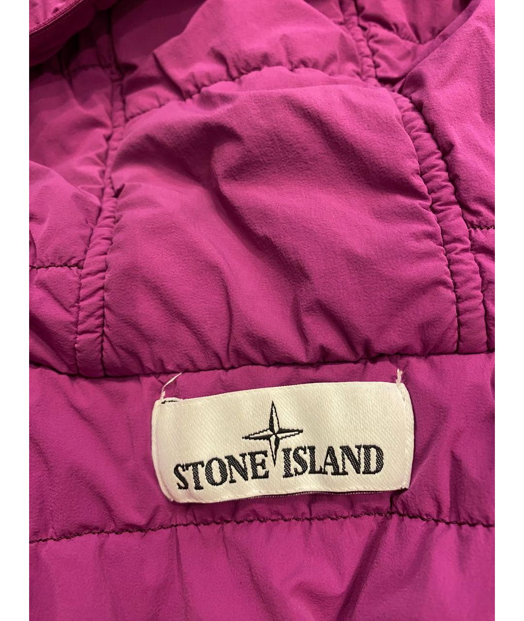 STONE ISLAND Фиолетовый нейлоновый пуховик, фото 2
