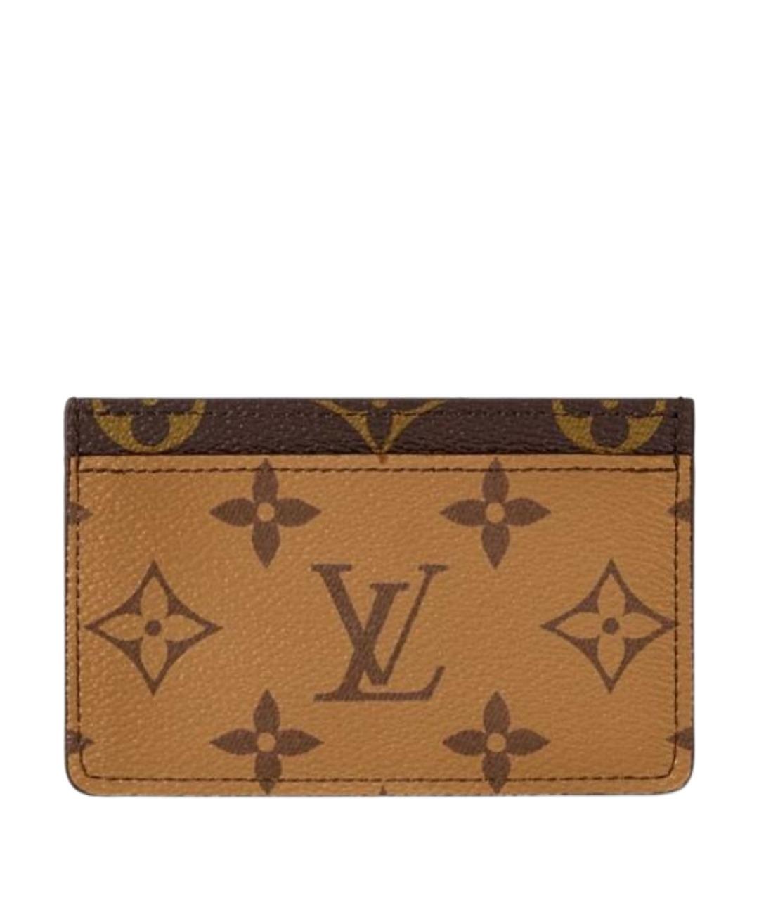 LOUIS VUITTON Коричневый кардхолдер, фото 1