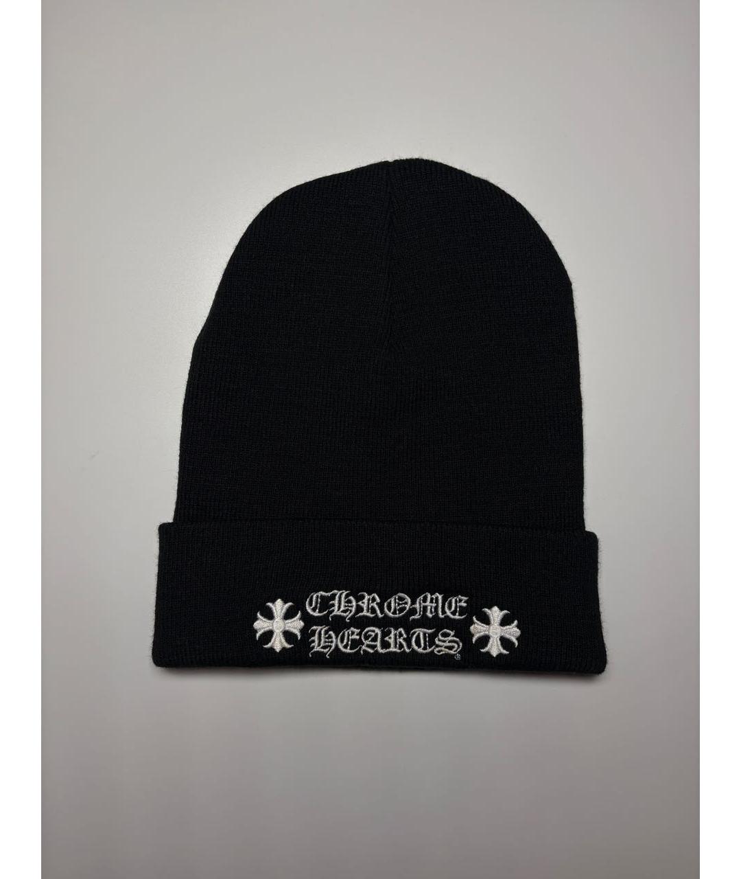 CHROME HEARTS Черная синтетическая шапка, фото 2