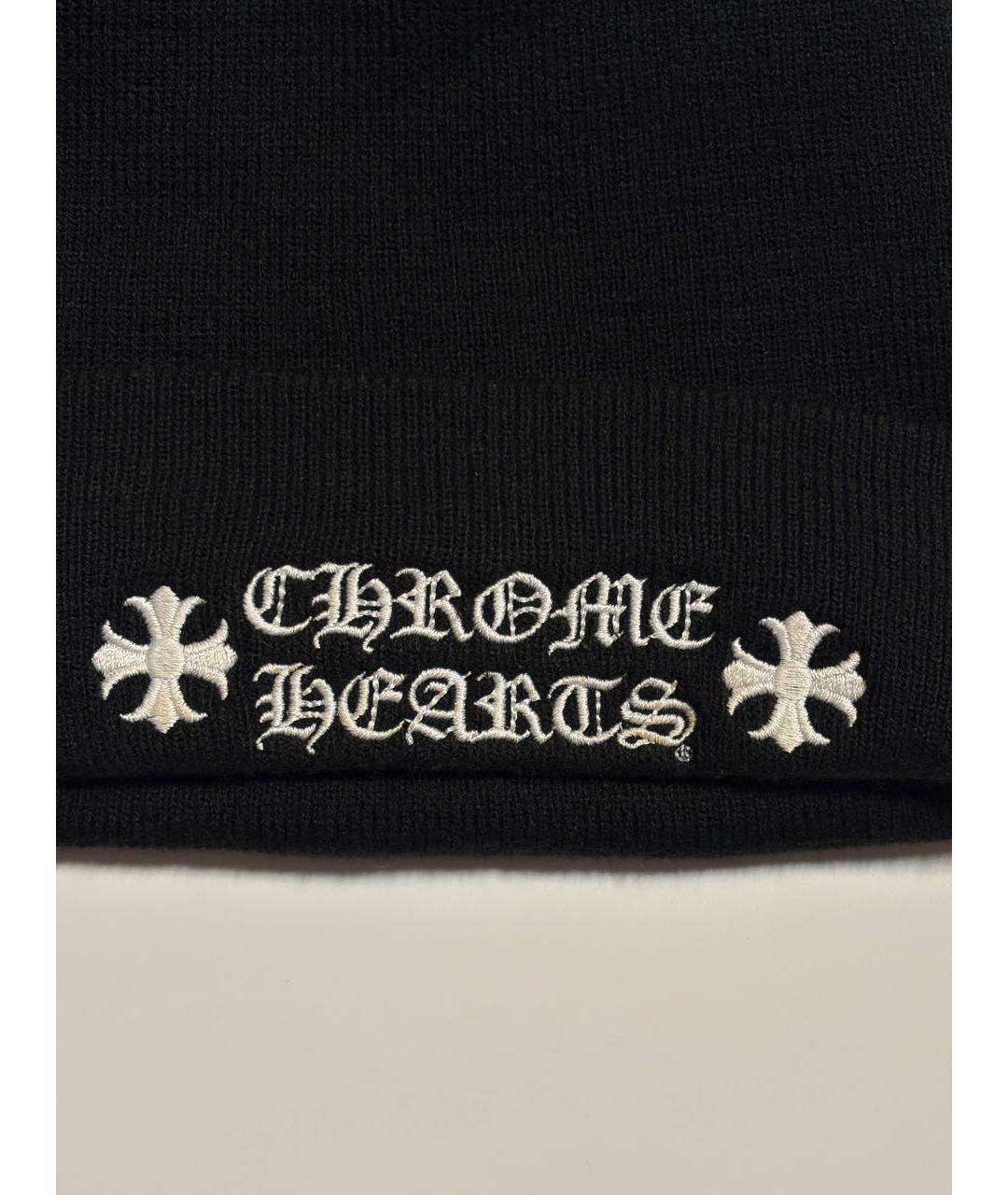 CHROME HEARTS Черная синтетическая шапка, фото 4