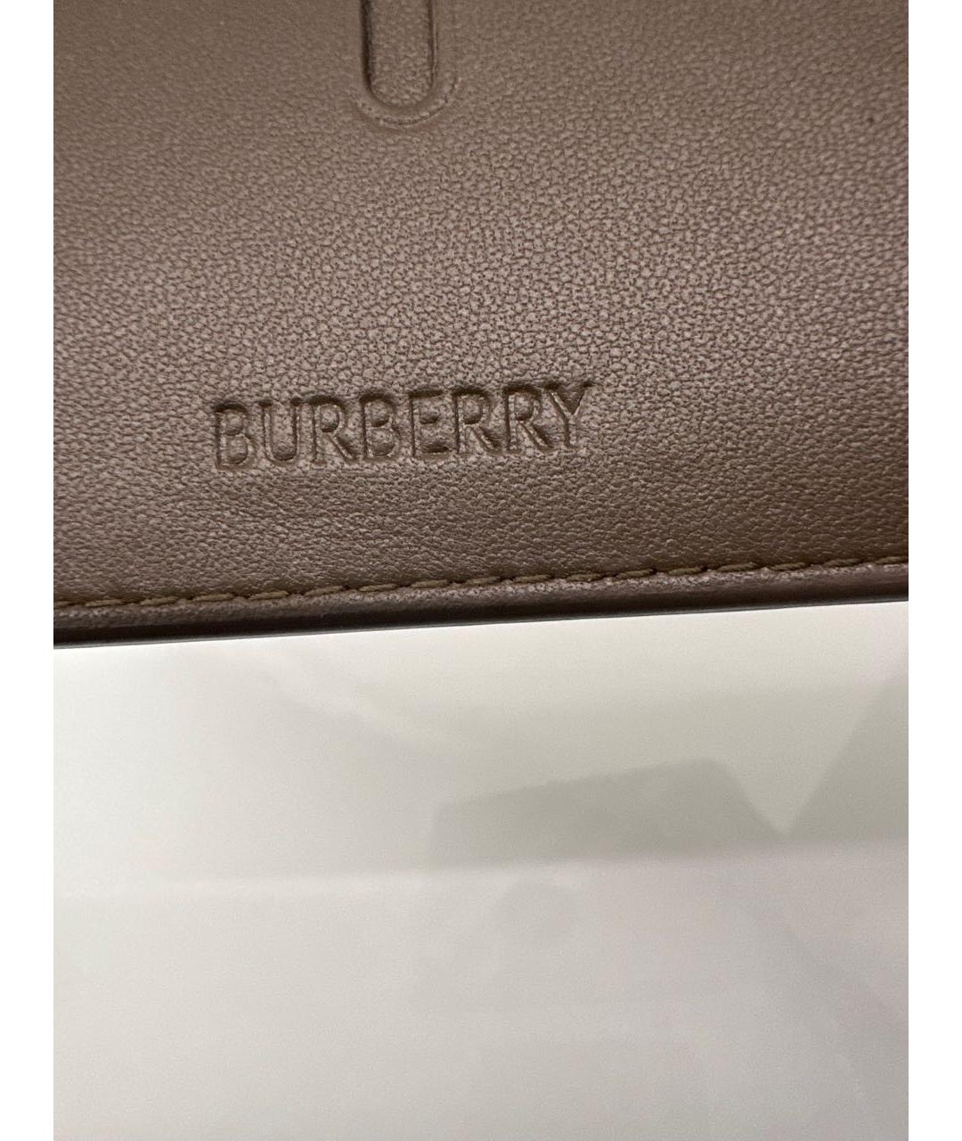 BURBERRY Бежевый кожаный кошелек, фото 2