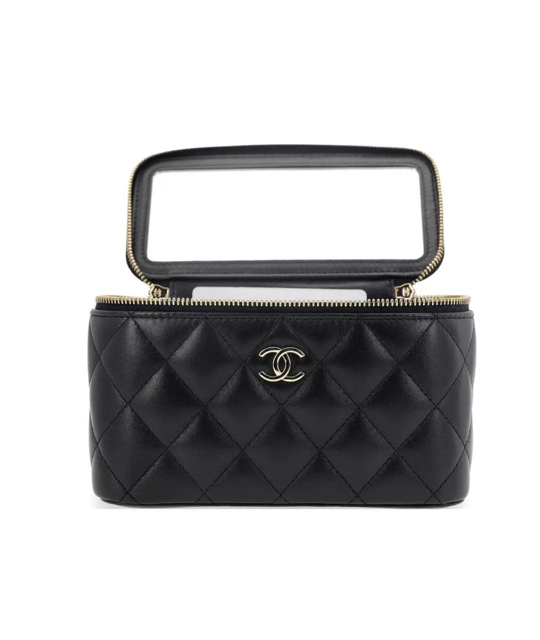 CHANEL Черная кожаная сумка через плечо, фото 3