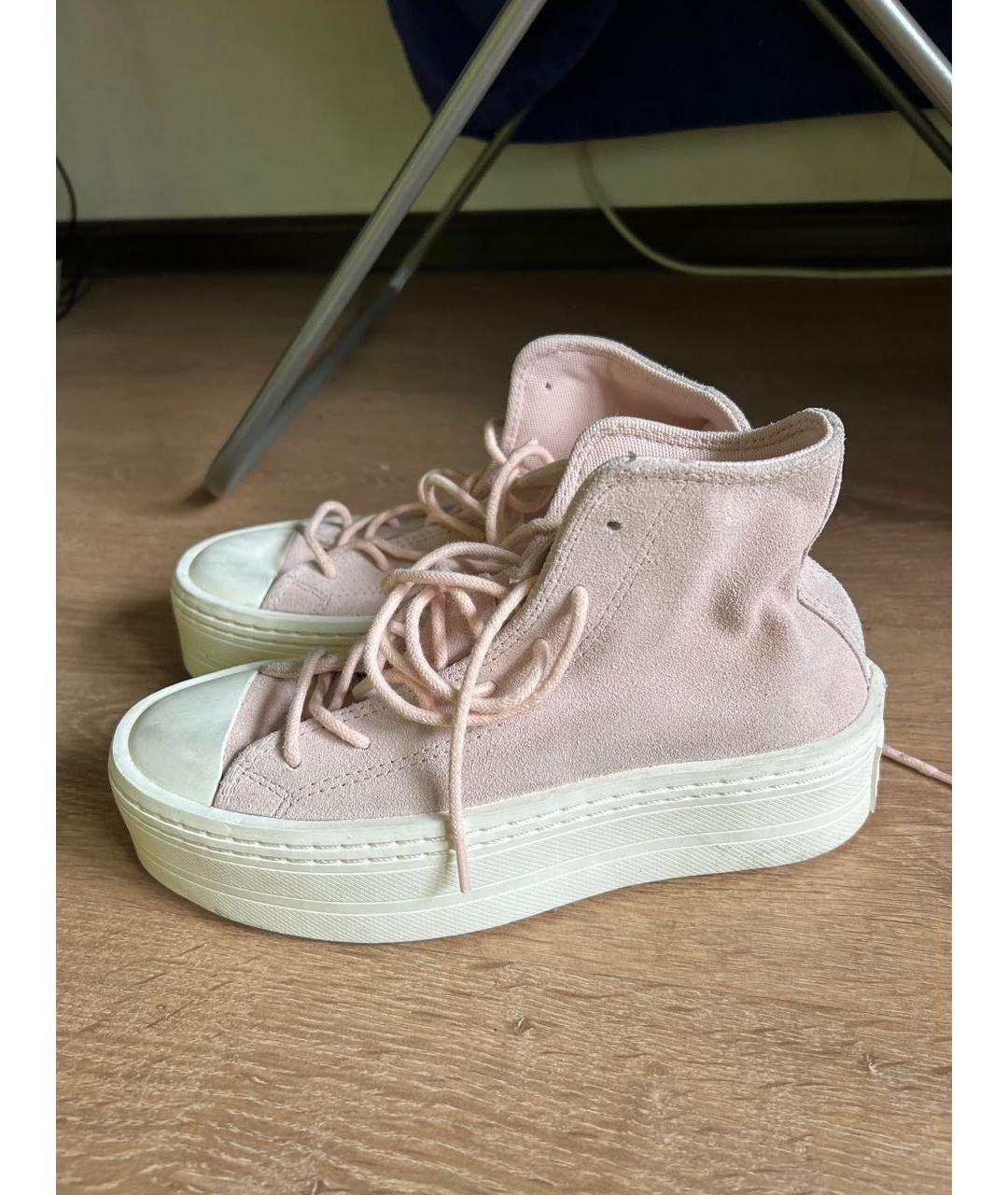 CONVERSE Розовые замшевые кеды, фото 7