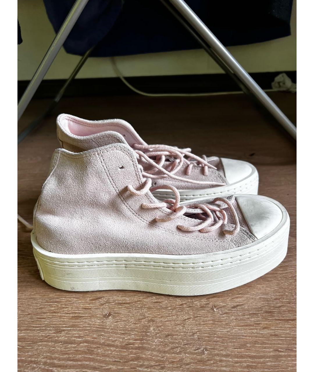 CONVERSE Розовые замшевые кеды, фото 6