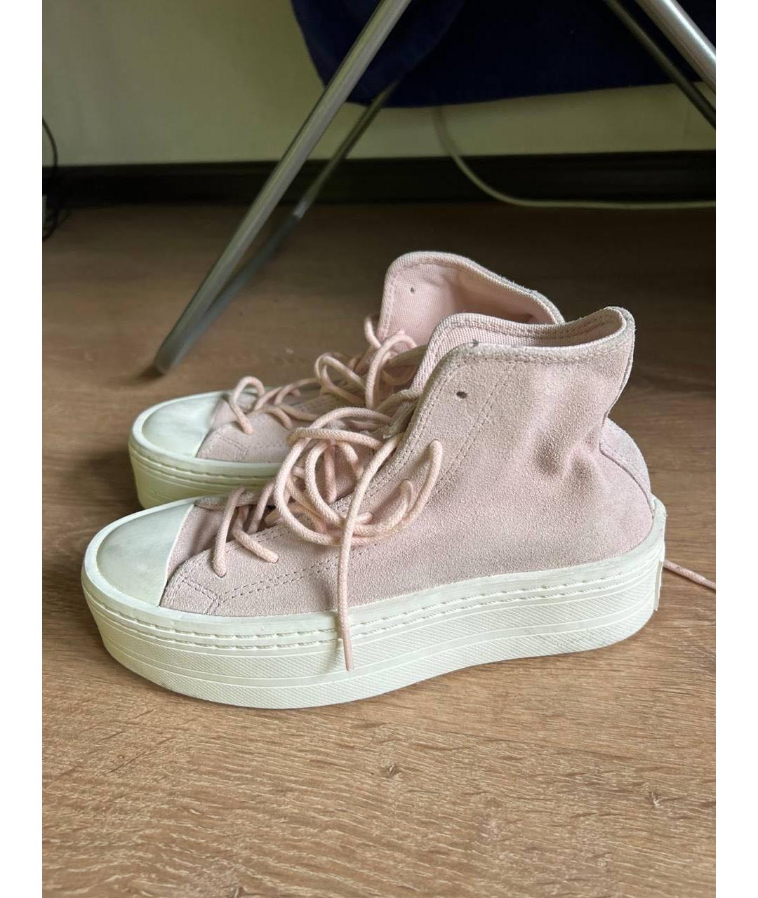 CONVERSE Розовые замшевые кеды, фото 8