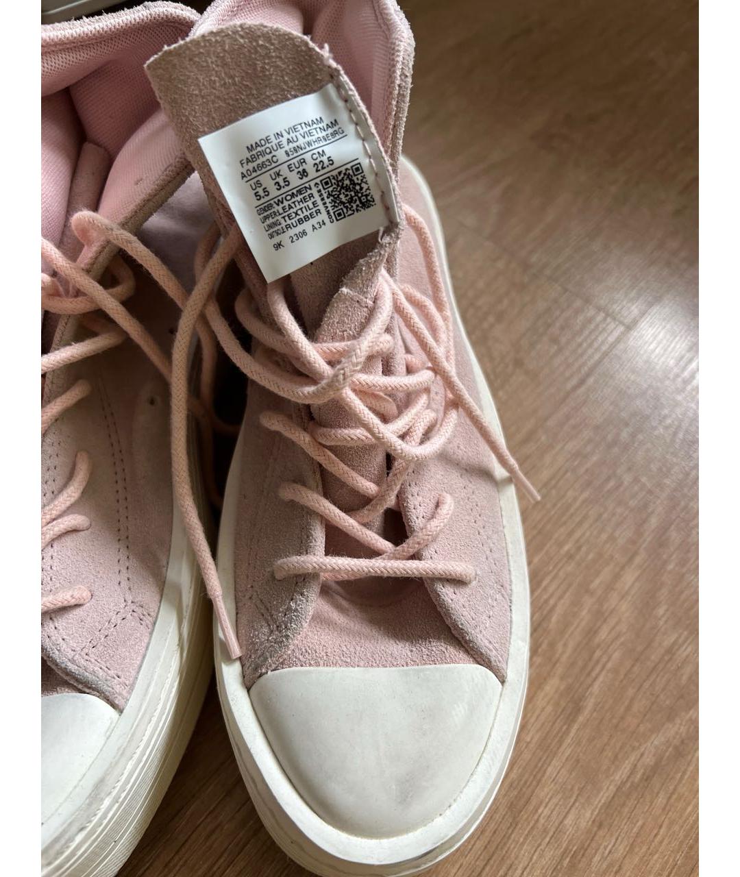 CONVERSE Розовые замшевые кеды, фото 3